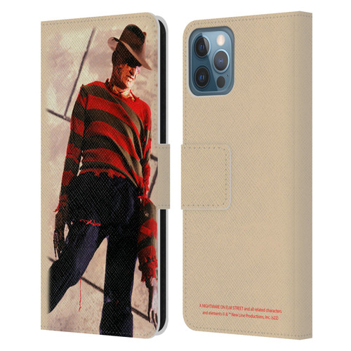 A Nightmare On Elm Street: The Dream Child Graphics Freddy Leather Book Wallet Case Cover For Apple iPhone 12 / iPhone 12 Pro