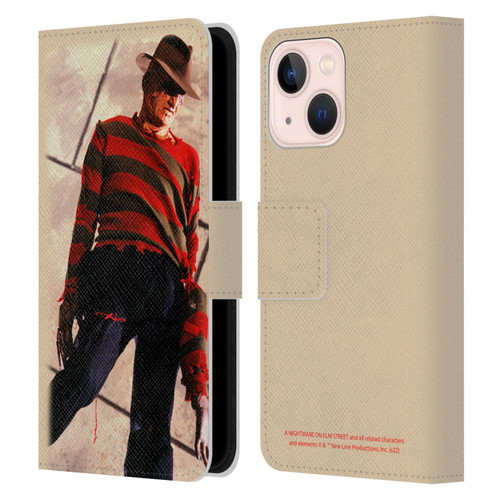 A Nightmare On Elm Street: The Dream Child Graphics Freddy Leather Book Wallet Case Cover For Apple iPhone 13 Mini