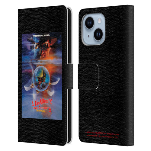 A Nightmare On Elm Street: The Dream Child Graphics Poster Leather Book Wallet Case Cover For Apple iPhone 14 Plus