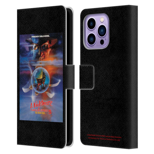 A Nightmare On Elm Street: The Dream Child Graphics Poster Leather Book Wallet Case Cover For Apple iPhone 14 Pro Max