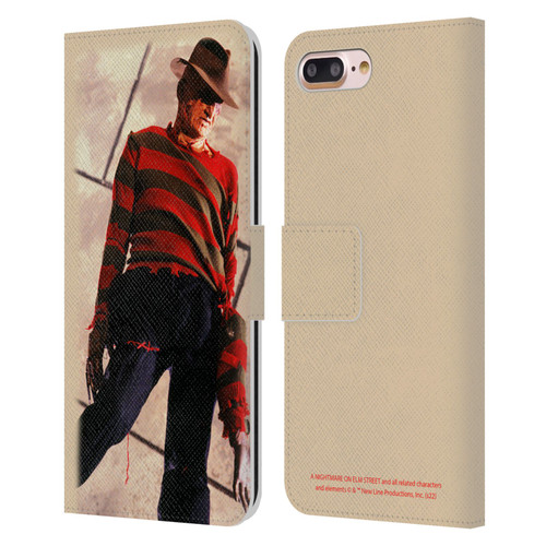 A Nightmare On Elm Street: The Dream Child Graphics Freddy Leather Book Wallet Case Cover For Apple iPhone 7 Plus / iPhone 8 Plus