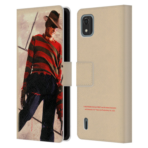 A Nightmare On Elm Street: The Dream Child Graphics Freddy Leather Book Wallet Case Cover For Nokia C2 2nd Edition
