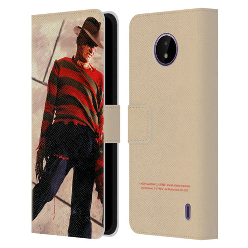 A Nightmare On Elm Street: The Dream Child Graphics Freddy Leather Book Wallet Case Cover For Nokia C10 / C20