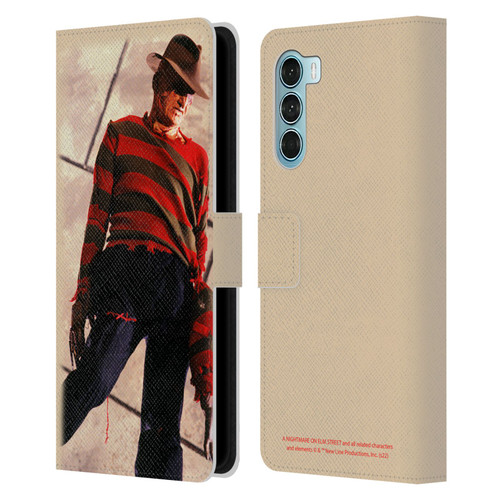 A Nightmare On Elm Street: The Dream Child Graphics Freddy Leather Book Wallet Case Cover For Motorola Edge S30 / Moto G200 5G