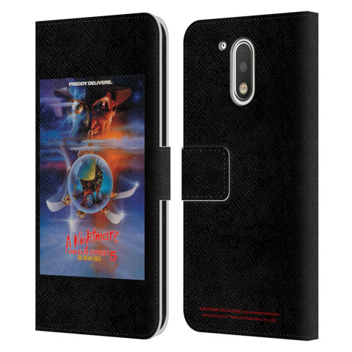 A Nightmare On Elm Street: The Dream Child Graphics Poster Leather Book Wallet Case Cover For Motorola Moto G41
