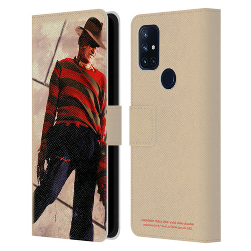 A Nightmare On Elm Street: The Dream Child Graphics Freddy Leather Book Wallet Case Cover For OnePlus Nord N10 5G
