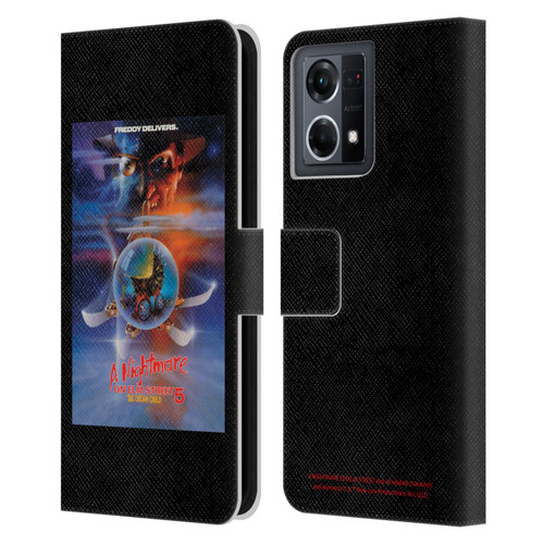 A Nightmare On Elm Street: The Dream Child Graphics Poster Leather Book Wallet Case Cover For OPPO Reno8 4G