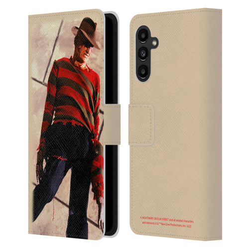 A Nightmare On Elm Street: The Dream Child Graphics Freddy Leather Book Wallet Case Cover For Samsung Galaxy A13 5G (2021)
