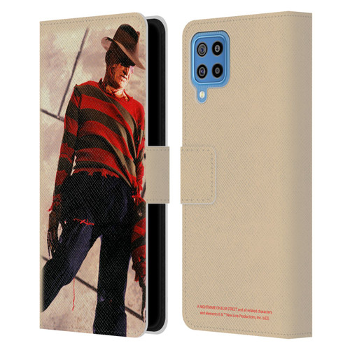 A Nightmare On Elm Street: The Dream Child Graphics Freddy Leather Book Wallet Case Cover For Samsung Galaxy F22 (2021)
