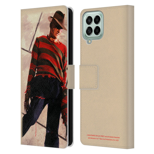 A Nightmare On Elm Street: The Dream Child Graphics Freddy Leather Book Wallet Case Cover For Samsung Galaxy M53 (2022)