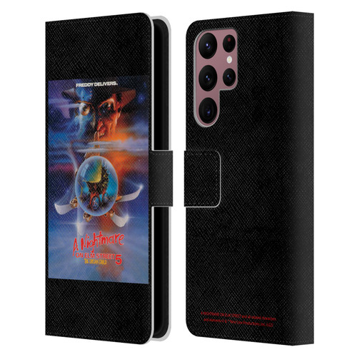 A Nightmare On Elm Street: The Dream Child Graphics Poster Leather Book Wallet Case Cover For Samsung Galaxy S22 Ultra 5G