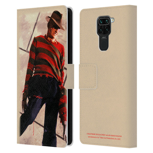 A Nightmare On Elm Street: The Dream Child Graphics Freddy Leather Book Wallet Case Cover For Xiaomi Redmi Note 9 / Redmi 10X 4G