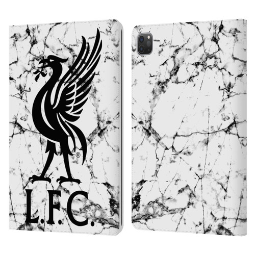 Liverpool Football Club Marble Black Liver Bird Leather Book Wallet Case Cover For Apple iPad Pro 11 2020 / 2021 / 2022