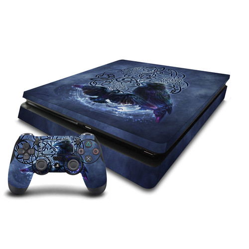 Brigid Ashwood Art Mix Raven Vinyl Sticker Skin Decal Cover for Sony PS4 Slim Console & Controller