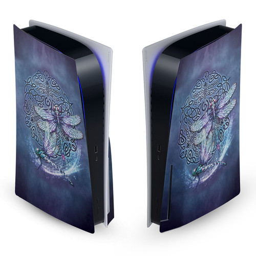 Brigid Ashwood Art Mix Dragonfly Vinyl Sticker Skin Decal Cover for Sony PS5 Disc Edition Console