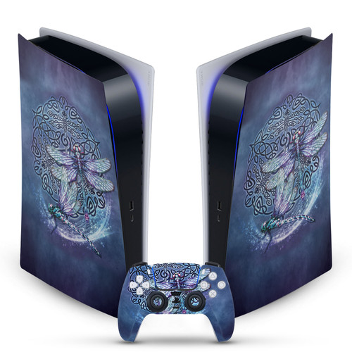 Brigid Ashwood Art Mix Dragonfly Vinyl Sticker Skin Decal Cover for Sony PS5 Digital Edition Bundle