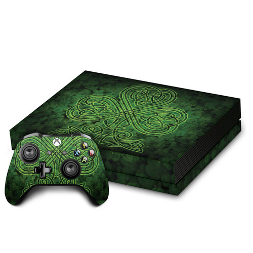 Brigid Ashwood Art Mix Irish Shamrock Vinyl Sticker Skin Decal Cover for Microsoft Xbox One X Bundle