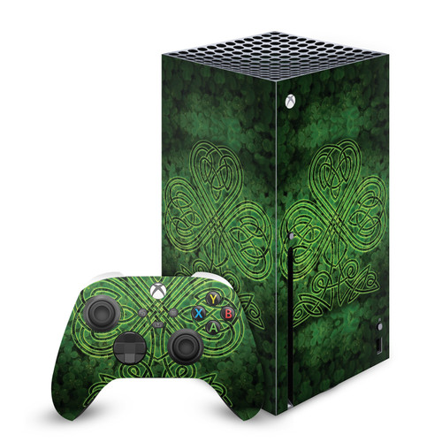 Brigid Ashwood Art Mix Irish Shamrock Vinyl Sticker Skin Decal Cover for Microsoft Series X Console & Controller