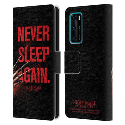 A Nightmare On Elm Street (2010) Graphics Never Sleep Again Leather Book Wallet Case Cover For Huawei P40 5G