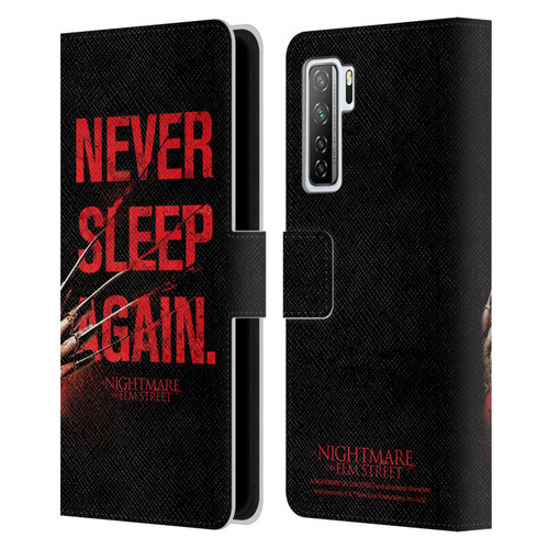 A Nightmare On Elm Street (2010) Graphics Never Sleep Again Leather Book Wallet Case Cover For Huawei Nova 7 SE/P40 Lite 5G