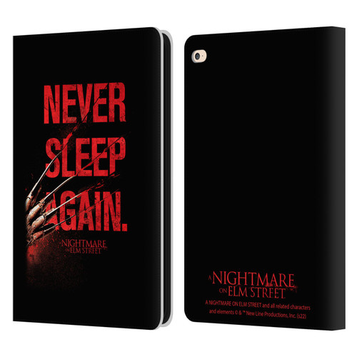 A Nightmare On Elm Street (2010) Graphics Never Sleep Again Leather Book Wallet Case Cover For Apple iPad Air 2 (2014)