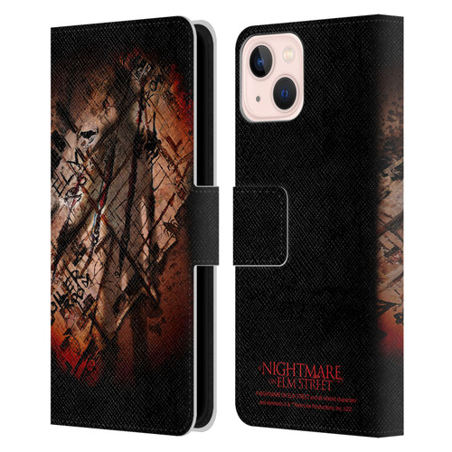 A Nightmare On Elm Street (2010) Graphics Freddy Boiler Room Leather Book Wallet Case Cover For Apple iPhone 13