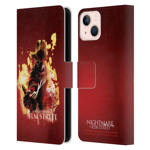 A Nightmare On Elm Street (2010) Graphics Freddy Nightmare Leather Book Wallet Case Cover For Apple iPhone 13