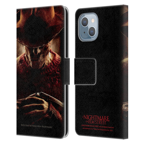 A Nightmare On Elm Street (2010) Graphics Freddy Key Art Leather Book Wallet Case Cover For Apple iPhone 14