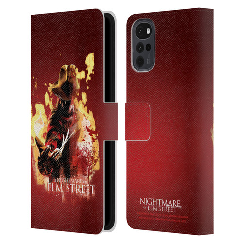 A Nightmare On Elm Street (2010) Graphics Freddy Nightmare Leather Book Wallet Case Cover For Motorola Moto G22