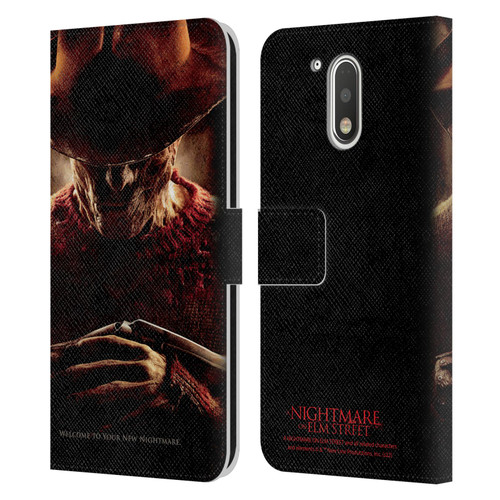 A Nightmare On Elm Street (2010) Graphics Freddy Key Art Leather Book Wallet Case Cover For Motorola Moto G41