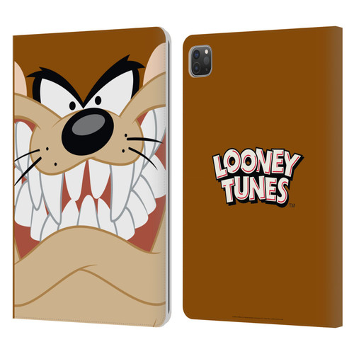 Looney Tunes Full Face Tasmanian Devil Leather Book Wallet Case Cover For Apple iPad Pro 11 2020 / 2021 / 2022