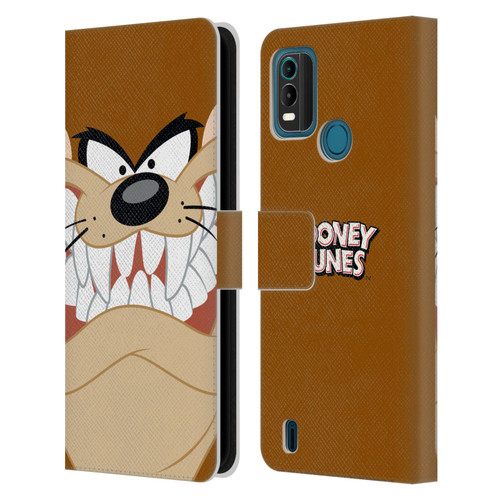 Looney Tunes Full Face Tasmanian Devil Leather Book Wallet Case Cover For Nokia G11 Plus
