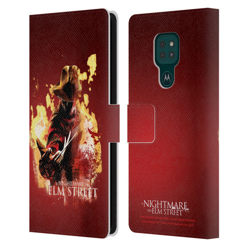 A Nightmare On Elm Street (2010) Graphics Freddy Nightmare Leather Book Wallet Case Cover For Motorola Moto G9 Play