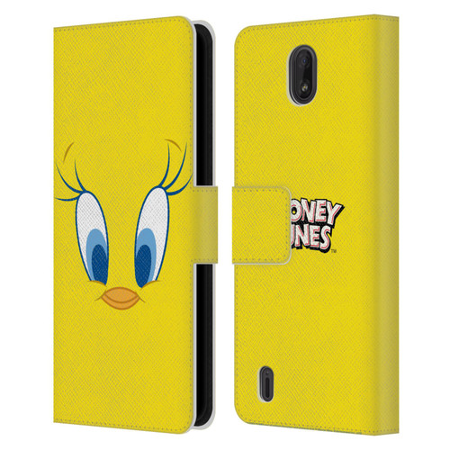 Looney Tunes Full Face Tweety Leather Book Wallet Case Cover For Nokia C01 Plus/C1 2nd Edition