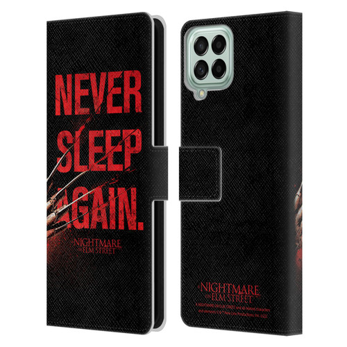 A Nightmare On Elm Street (2010) Graphics Never Sleep Again Leather Book Wallet Case Cover For Samsung Galaxy M53 (2022)