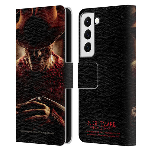 A Nightmare On Elm Street (2010) Graphics Freddy Key Art Leather Book Wallet Case Cover For Samsung Galaxy S22 5G