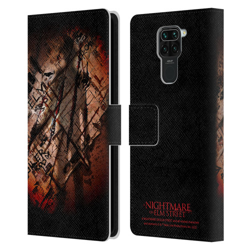 A Nightmare On Elm Street (2010) Graphics Freddy Boiler Room Leather Book Wallet Case Cover For Xiaomi Redmi Note 9 / Redmi 10X 4G