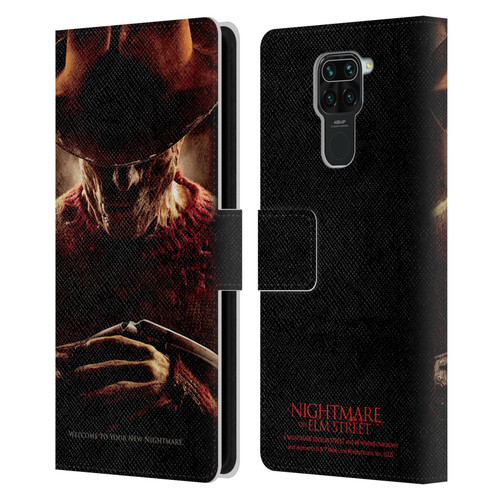 A Nightmare On Elm Street (2010) Graphics Freddy Key Art Leather Book Wallet Case Cover For Xiaomi Redmi Note 9 / Redmi 10X 4G