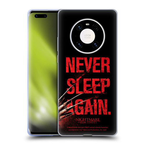 A Nightmare On Elm Street (2010) Graphics Never Sleep Again Soft Gel Case for Huawei Mate 40 Pro 5G