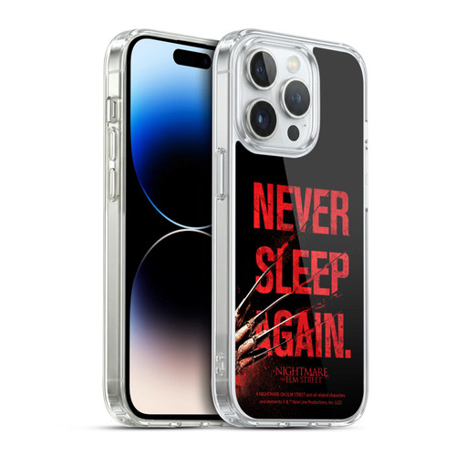 A Nightmare On Elm Street (2010) Graphics Never Sleep Again Soft Gel Case for Apple iPhone 14 Pro & MagSafe