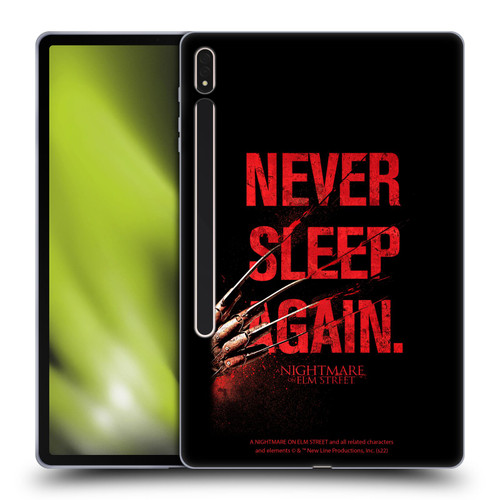 A Nightmare On Elm Street (2010) Graphics Never Sleep Again Soft Gel Case for Samsung Galaxy Tab S8 Plus