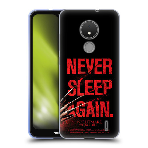 A Nightmare On Elm Street (2010) Graphics Never Sleep Again Soft Gel Case for Nokia C21