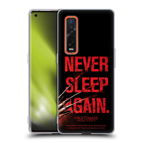 A Nightmare On Elm Street (2010) Graphics Never Sleep Again Soft Gel Case for OPPO Find X2 Pro 5G