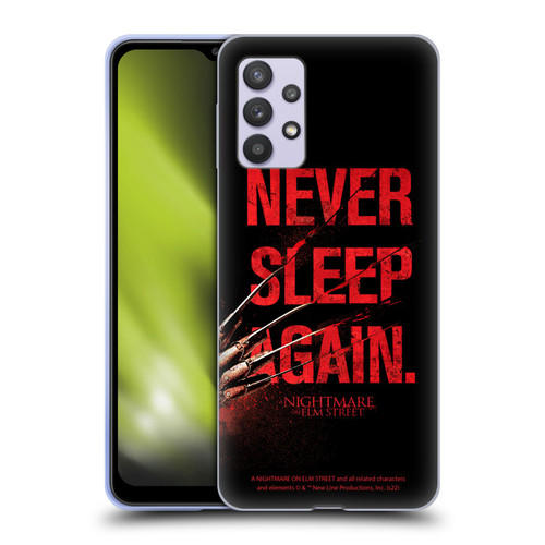 A Nightmare On Elm Street (2010) Graphics Never Sleep Again Soft Gel Case for Samsung Galaxy A32 5G / M32 5G (2021)