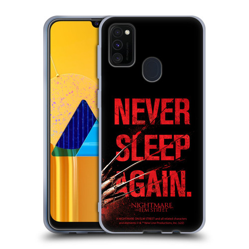 A Nightmare On Elm Street (2010) Graphics Never Sleep Again Soft Gel Case for Samsung Galaxy M30s (2019)/M21 (2020)