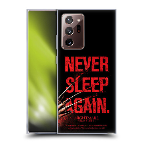 A Nightmare On Elm Street (2010) Graphics Never Sleep Again Soft Gel Case for Samsung Galaxy Note20 Ultra / 5G