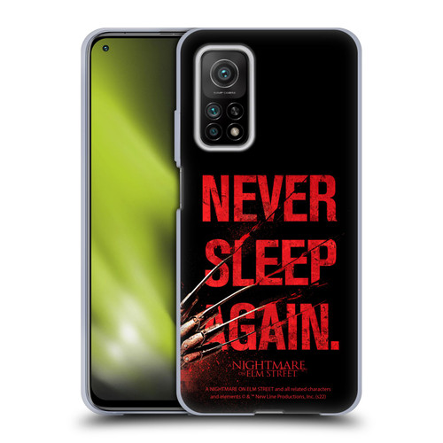 A Nightmare On Elm Street (2010) Graphics Never Sleep Again Soft Gel Case for Xiaomi Mi 10T 5G