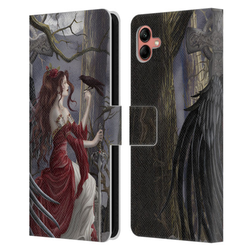 Nene Thomas Deep Forest Dark Angel Fairy With Raven Leather Book Wallet Case Cover For Samsung Galaxy A04 (2022)