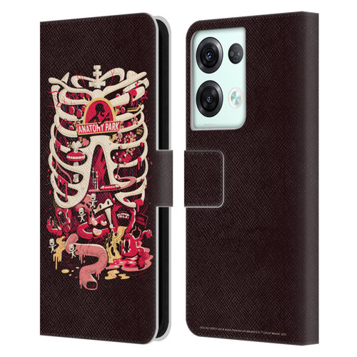 Rick And Morty Season 1 & 2 Graphics Anatomy Park Leather Book Wallet Case Cover For OPPO Reno8 Pro