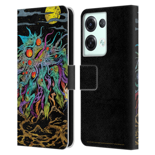 Rick And Morty Season 1 & 2 Graphics The Dunrick Horror Leather Book Wallet Case Cover For OPPO Reno8 Pro